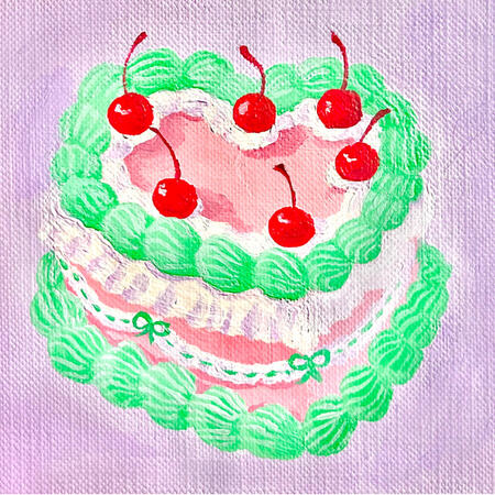 Pink and Green Cake